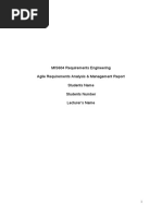 MIS604 Requirements Engineering Agile Requirements Analysis & Management Report Students Name Students Number Lecturer's Name