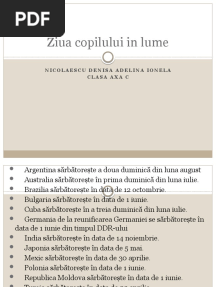 Ziua Copilului in Lume