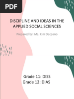 Discipline and Ideas in The Applied Social Sciences: Prepared By: Ms. Kim Dacpano