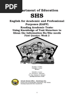 Department of Education: English For Academic and Professional Purposes (EAPP)