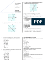 System of Linear and Quadratic Equations