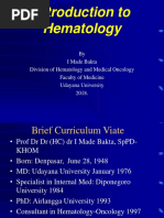 Introduction To Hematology