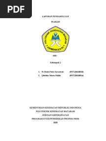 Laporan Pendahuluan Waham
