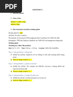 Assessemnt 1 1. Read The Scenario: Topic 1: Solving Problem 1 - Filling Shift