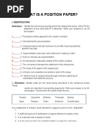 What Is A Position Paper?