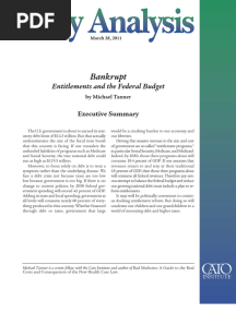 Bankrupt: Entitlements and The Federal Budget