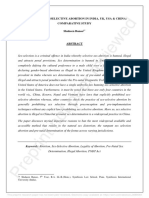 Preprint Not Peer Reviewed: Legality of Sex-Selective Abortion in India, Uk, Usa & China: Comparative Study