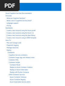Reference Material - Azure Cognitive Services