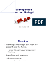 The Manager As A Planner and Strategist