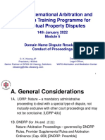 8 Module 5 Domain Name Dispute Resolution Conduct of Proceedings