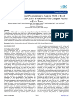 Application of Linear Programming To Analyze Profit of Food