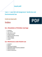 Kajal Patil Family Law &environment Law Assignment