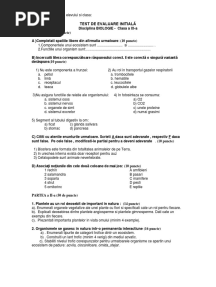 Biologie Clasa-Ix Test Initial