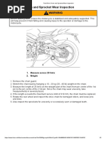 Final Drive Chain and Sprocket Wear Inspection