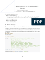 Problem Set 1: Introduction To R - Solutions With R Output: 1 Install Packages