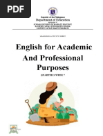 English For Academic and Professional Purposes: Department of Education