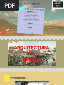 Arquitectura Del Paisaje