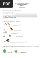 Test de Evaluare Sumativa Semestrul I Clasa A IV A