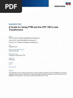 A Guide For Using PTM and The CPC 100 To Test Transformers