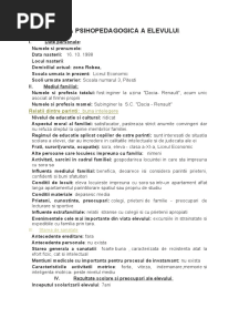 Fisa Psihopedagogica Completata
