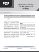 The Effect of Stabilization and Relaxation Method With Rehabilitation Exercises in Reducing Knee Joint Pain For Players