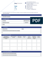 Golf Golfer Claim Form