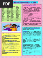 Past Simple Mixed Regular and Irregular Verbs Answers