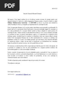 Scrisoare Intentie Bursa