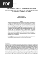 The Company Sarkar'S Experimentation With Land Tenure and Land Revenue Systems Resulting in The Indian Rebellion of 1857