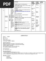 3rd Form Lesson Plan My Town