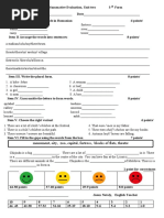 Summative Test 3rd Form Unit 2