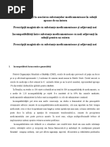 Incompatibiliati in Solutiile Medicamentoase