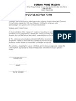 Employment Waiver