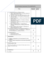 Curriculum LAW GAT Test