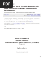 History of World War II - Operation Barbarossa, The Allied Firebombing of German Cities and Japan&#8217 S Early Conquests