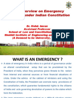 Brief Overview On Emergency Provisions Under Indian Constitution DR Mohd Imran