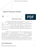 Deed of Tenancy Transfer - Maharashtra Housing and Building Laws