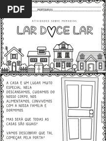 Atividade Moradias Casas para Imprimir