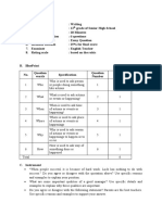 Test Specification Writing