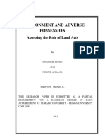 Abandonment and Adverse Possession Asses