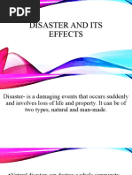 Disaster and Its Effects