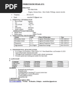 Curriculum Vitae (CV) : Full Name .. Address .Region, Oromia Zone, Horo Gudur Wollega, Amuru Woreda