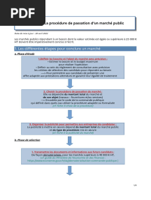 Fiche N°4 Procédure de Passation Marchés Publics