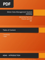 Meter Data Management System (MDMS) : Muhammad Rauf Khan Telecom Specialist AMI