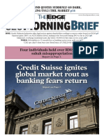 Morning: Credit Suisse Ignites Global Market Rout As Banking Fears Return