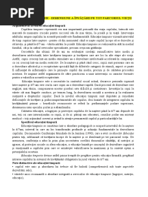 1.2.educația Timpurie - Dimensiune A Învățării Pe Tot Parcursul Vieții PDF