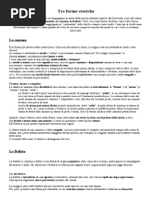 Ballata, Canzone, Sonetto