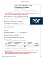 Application For New CGHS Card