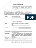 Term Sheet - Convertible Note - SkillDzire