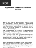 Application Software Installation Guides